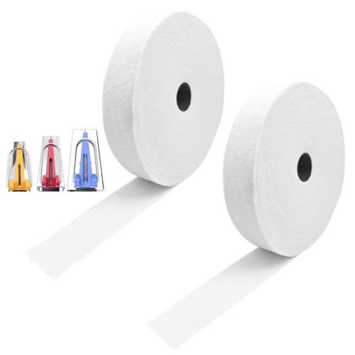 Jiqoe 2 Stück Nadelloch-Baumwoll-Watting-Rolle, 76,5 m je 6,4 cm breite Batting-Streifen für Steppdecken, Polster Jiqoe 2 Stück Nadelloch-Baumwoll-Watting-Rolle, 76,5 m je 6,4 cm breite Batting-Streifen für Steppdecken, Polster von Jiqoe