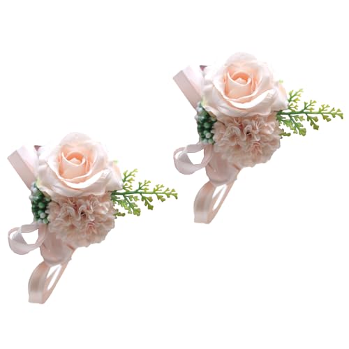 Jiqoe 2 x Rosen-Handgelenk-Corsagen für Braut und Brautjungfer, Hochzeit, Brautschmuck, Handdekorationen für Abschlussball, Party, Zeremonie Jiqoe 2 x Rosen-Handgelenk-Corsagen für Braut und Brautjungfer, Hochzeit, Brautschmuck, Handdekorationen für Abschlussball, Party, Zeremonie von Jiqoe