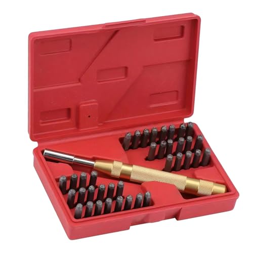 Jiqoe 38 Stück 3 mm Zahlen- und Buchstabenstempel-Set, Lederhandwerk, Stanzwerkzeug für Lederhandwerk, Schnitzerei, Prägung Jiqoe 38 Stück 3 mm Zahlen- und Buchstabenstempel-Set, Lederhandwerk, Stanzwerkzeug für Lederhandwerk, Schnitzerei, Prägung von Jiqoe