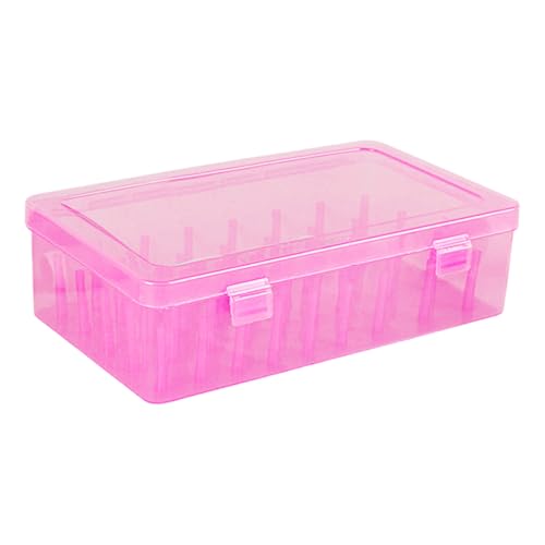 Jiqoe 42 Spulen, transparenter Fadenbehälter, Garnspulen-Aufbewahrungsbox, Garnspulen-Aufbewahrungsbehälter, Stickgarn, Organizer von Jiqoe