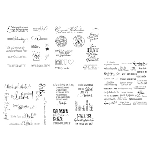 Jiqoe 5 Stück Scrapbooking Dekorativer Stempel Klar Silikon Stempel mit deutschen Zitaten Blumenmuster für Kartenherstellung Journal Album Jiqoe 5 Stück Scrapbooking Dekorativer Stempel Klar Silikon Stempel mit deutschen Zitaten Blumenmuster für Kartenherstellung Journal Album von Jiqoe