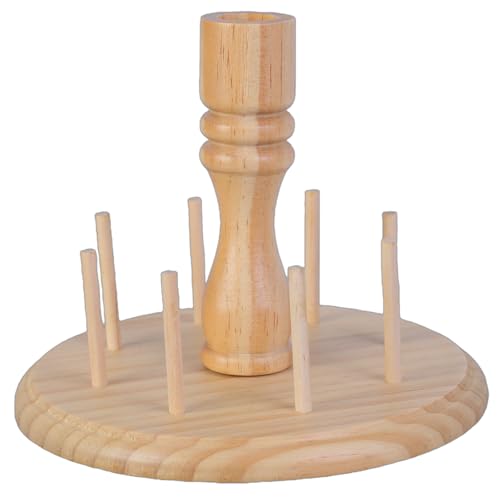 Jiqoe 8 Spulen Holzfadenhalter mit Scherenhalter, Garnspulenhalter, Stickgarnhalter, Nähgarn-Organizer Jiqoe 8 Spulen Holzfadenhalter mit Scherenhalter, Garnspulenhalter, Stickgarnhalter, Nähgarn-Organizer von Jiqoe