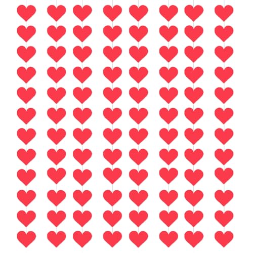 Jiqoe 8 Stück tragbare Valentinstag-Hängewirbel, elegante Herz-Decken-Herz-Luftschlangen für Party und Heimdekoration Jiqoe 8 Stück tragbare Valentinstag-Hängewirbel, elegante Herz-Decken-Herz-Luftschlangen für Party und Heimdekoration von Jiqoe