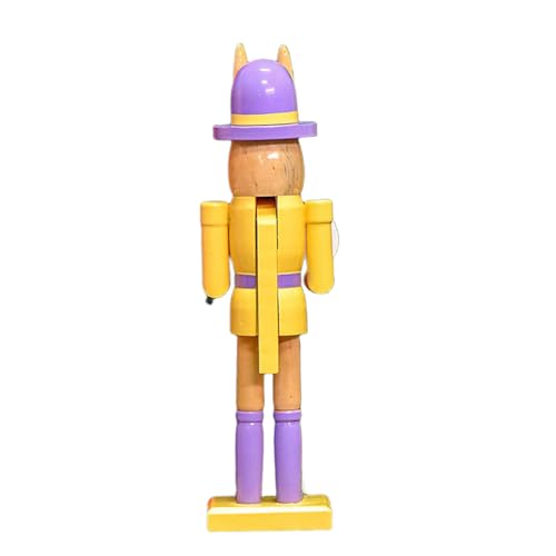 Jiqoe Artistic Oster-Hasen-Nussknacker-Holzfigur, Ornament mit Hut und buntem Körper, 30,5 cm Jiqoe Artistic Oster-Hasen-Nussknacker-Holzfigur, Ornament mit Hut und buntem Körper, 30,5 cm von Jiqoe