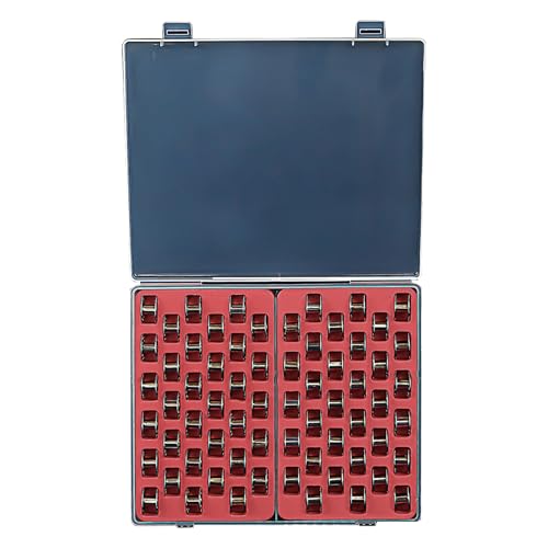 Jiqoe Aufbewahrungsbox mit 33/66 Fächern, Spulen-Aufbewahrungsbox mit Deckel, tragbar, Spulen-Organizer, multifunktionales Nähzubehör Jiqoe Aufbewahrungsbox mit 33/66 Fächern, Spulen-Aufbewahrungsbox mit Deckel, tragbar, Spulen-Organizer, multifunktionales Nähzubehör von Jiqoe
