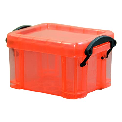 Jiqoe Aufbewahrungsbox mit verschließbarem Deckel, transparent, für kleine Schreibwaren, Schmuck, Nähen, Klassenzimmer von Jiqoe
