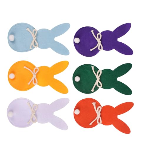 Jiqoe Besteckhalter mit Hasen-Motiv, bunt, 6 Stück Jiqoe Besteckhalter mit Hasen-Motiv, bunt, 6 Stück von Jiqoe
