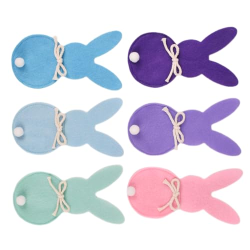 Jiqoe Besteckhalter mit Hasen-Motiv, bunt, 6 Stück Jiqoe Besteckhalter mit Hasen-Motiv, bunt, 6 Stück von Jiqoe