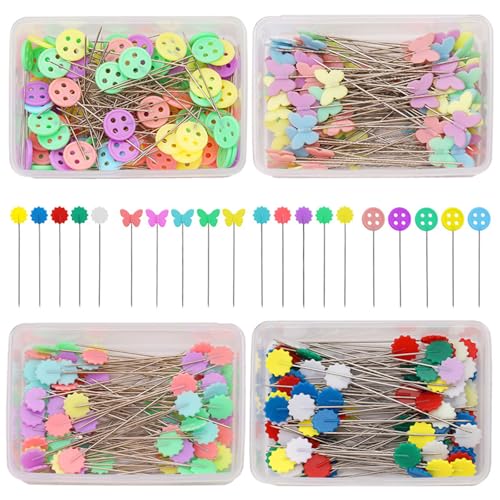Jiqoe Blumenkopfnadeln, Nähnadeln, Flachkopf, gerade Nadeln, Quiltnadeln, Nähen, Patchwork-Nadel für Nähprojekte Jiqoe Blumenkopfnadeln, Nähnadeln, Flachkopf, gerade Nadeln, Quiltnadeln, Nähen, Patchwork-Nadel für Nähprojekte von Jiqoe