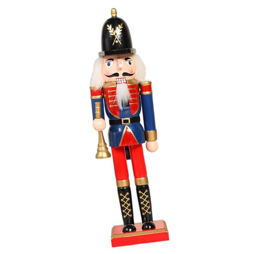 Jiqoe Charm-Holz-Soldaten-Dekoration, auffälliger Weihnachtssoldat, feine Bastelfiguren, Tafelaufsätze, für den Innenbereich Jiqoe Charm-Holz-Soldaten-Dekoration, auffälliger Weihnachtssoldat, feine Bastelfiguren, Tafelaufsätze, für den Innenbereich von Jiqoe