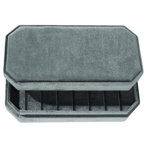 Jiqoe Elegante Schmuckschatulle für Ringe und Ohrringe, multifunktional, Flanell, für sichere Aufbewahrung von Ringen und Ohrringen Jiqoe Elegante Schmuckschatulle für Ringe und Ohrringe, multifunktional, Flanell, für sichere Aufbewahrung von Ringen und Ohrringen von Jiqoe