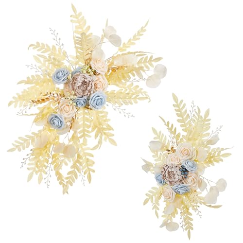 Jiqoe Elegante Seidenblumen-Girlande für Hochzeit, gewölbte Tür, künstliche Blumen, Arrangement für Zeremonie, Blumengirlanden, Ornament Jiqoe Elegante Seidenblumen-Girlande für Hochzeit, gewölbte Tür, künstliche Blumen, Arrangement für Zeremonie, Blumengirlanden, Ornament von Jiqoe