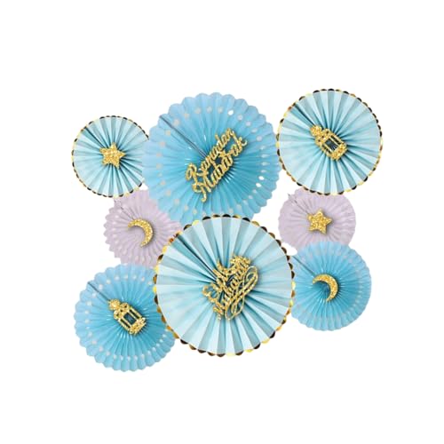 Jiqoe Faltbarer Papierfächer für Zuhause oder Restaurant, Party-Dekoration, Wandbehang, Zubehör, Eid-Feier, Ornament, 8 Stück Jiqoe Faltbarer Papierfächer für Zuhause oder Restaurant, Party-Dekoration, Wandbehang, Zubehör, Eid-Feier, Ornament, 8 Stück von Jiqoe