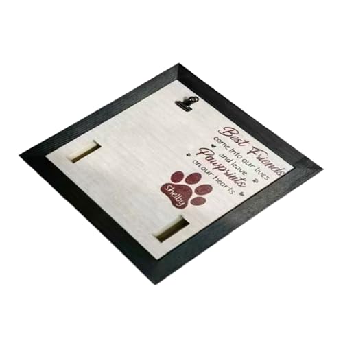 Jiqoe Gedenk-Bilderrahmen für Haustiere, 22,9 x 22,9 cm, Holz, für den Verlust von Hunden, Katzen, Sympathie, Hundehalsband, Souvenir, Fotoschild Jiqoe Gedenk-Bilderrahmen für Haustiere, 22,9 x 22,9 cm, Holz, für den Verlust von Hunden, Katzen, Sympathie, Hundehalsband, Souvenir, Fotoschild von Jiqoe