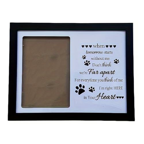 Jiqoe Gedenk-Bilderrahmen für Haustiere, Holz, Haustierrahmen, Foto-Display, Halter für Verlust von Hund und Katzen, Sympathie-Fotoschild Jiqoe Gedenk-Bilderrahmen für Haustiere, Holz, Haustierrahmen, Foto-Display, Halter für Verlust von Hund und Katzen, Sympathie-Fotoschild von Jiqoe