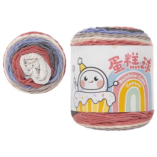 Jiqoe Häkelgarn, Strickgarn, weiches Garn, Farbverläufe, Kuchengarn, mehrfarbig, Fairyland-Regenbogen-Garn, Strickzubehör von Jiqoe