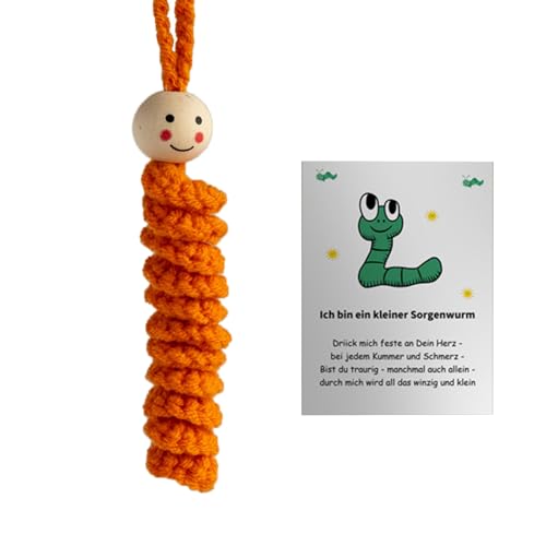 Jiqoe Häkelraupen zum Stressabbau, handgefertigt, gehäkelt, Stressabbau, Geschenkkarte, Zubehör für Emotionsunterstützung Jiqoe Häkelraupen zum Stressabbau, handgefertigt, gehäkelt, Stressabbau, Geschenkkarte, Zubehör für Emotionsunterstützung von Jiqoe