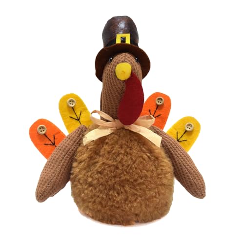 Jiqoe Handwerkliche Truthahn-Statue für Thanksgiving, Polyester, Weihnachtsdekoration, handgefertigt, Dankbarkeits-Themen-Zubehör Jiqoe Handwerkliche Truthahn-Statue für Thanksgiving, Polyester, Weihnachtsdekoration, handgefertigt, Dankbarkeits-Themen-Zubehör von Jiqoe