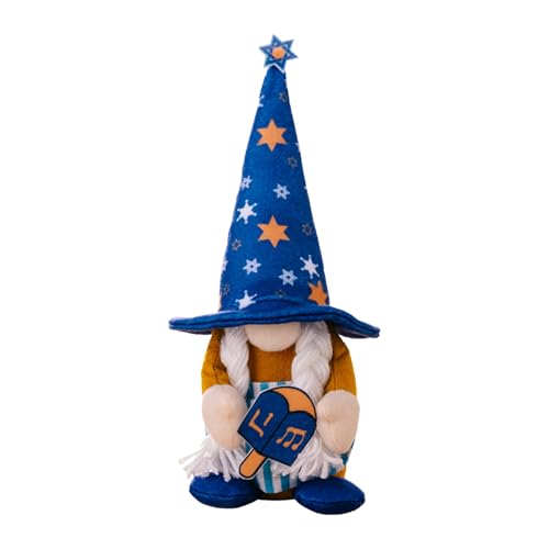 Jiqoe Hanukka-Zwerge, handgefertigt, Plüsch-Tischdekorationen für Feiertage, Feiern, Festivals, Regal-Display von Jiqoe