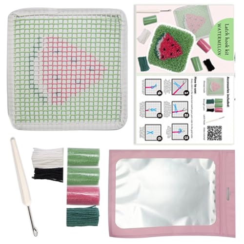 Jiqoe Knüpfhaken-Set, Untersetzer, Strickset, Obstuntersetzer, Bastelset, Verriegelungshaken-Untersetzer-Set für Anfänger, Erwachsene und Kinder Jiqoe Knüpfhaken-Set, Untersetzer, Strickset, Obstuntersetzer, Bastelset, Verriegelungshaken-Untersetzer-Set für Anfänger, Erwachsene und Kinder von Jiqoe