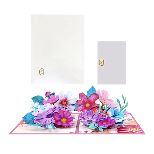 Jiqoe Künstlerische 3D Gesang Florals Grußkarte mit Umschlag, handgefertigte Faltkarte für Anträge und Liebeserklärungen Jiqoe Künstlerische 3D Gesang Florals Grußkarte mit Umschlag, handgefertigte Faltkarte für Anträge und Liebeserklärungen von Jiqoe