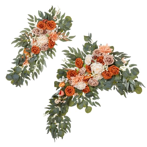 Jiqoe Künstliche Hochzeitsblumen, Hochzeits-Hintergrund, Dekoration, hängendes Blumenarrangement für künstliche Zeremonie, Empfang Jiqoe Künstliche Hochzeitsblumen, Hochzeits-Hintergrund, Dekoration, hängendes Blumenarrangement für künstliche Zeremonie, Empfang von Jiqoe