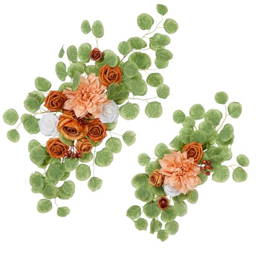 Jiqoe Künstliche Hochzeitsblumen, Hochzeits-Hintergrund, Dekoration, hängendes Blumenarrangement für künstliche Zeremonie, Empfang Jiqoe Künstliche Hochzeitsblumen, Hochzeits-Hintergrund, Dekoration, hängendes Blumenarrangement für künstliche Zeremonie, Empfang von Jiqoe
