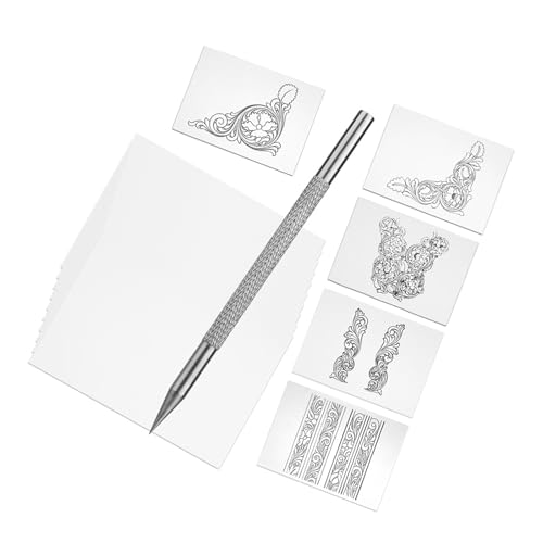 Jiqoe Leder-Stempelwerkzeug, doppelseitiges Punktierwerkzeug, Leder-Prägewerkzeug für Brieftasche, Tasche, Lederhandwerk Jiqoe Leder-Stempelwerkzeug, doppelseitiges Punktierwerkzeug, Leder-Prägewerkzeug für Brieftasche, Tasche, Lederhandwerk von Jiqoe
