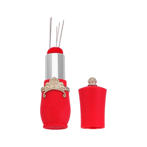 Jiqoe Lippenstift-Form, Nadelkissen, Nähnadel-Halter, Nähnadel-Organizer, Box zum Nähen, Quilten, Nadeln, Nähnadeln Jiqoe Lippenstift-Form, Nadelkissen, Nähnadel-Halter, Nähnadel-Organizer, Box zum Nähen, Quilten, Nadeln, Nähnadeln von Jiqoe