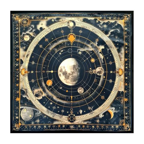 Jiqoe Moon Planet Tarot-Tischdecke, Wahrsagungskarte, Tischdecke, Wandteppich, Astrologie, Hexerei, Decktuch, Wanddekoration Jiqoe Moon Planet Tarot-Tischdecke, Wahrsagungskarte, Tischdecke, Wandteppich, Astrologie, Hexerei, Decktuch, Wanddekoration von Jiqoe