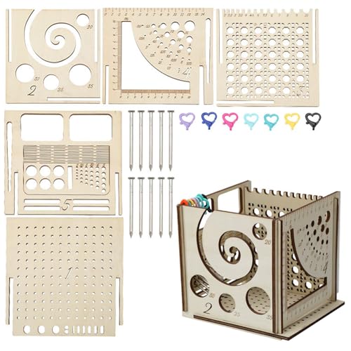 Jiqoe Multifunktionaler Strickwerkzeughalter Holz Garnhalter mit mehreren Fächern Häkelnadel Nadel Organizer Halter Jiqoe Multifunktionaler Strickwerkzeughalter Holz Garnhalter mit mehreren Fächern Häkelnadel Nadel Organizer Halter von Jiqoe