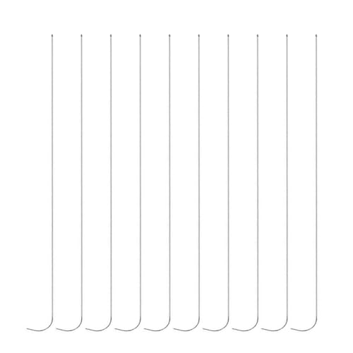 Jiqoe Perlennadeln mit großem Öhr, gebogen, für Perlenspinner, Perlen-Spinner-Nadel für Perlen, Armbänder, Halsketten, 10 Stück von Jiqoe