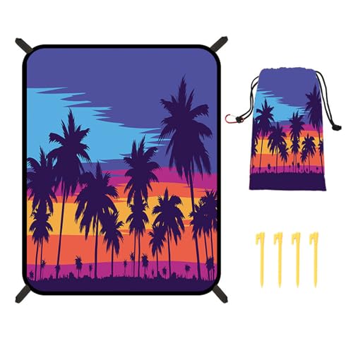 Jiqoe Praktische Strandmatte, faltbar, Picknick-Pad, große Kapazität, Campingmatte, bunte Decke für Strand, Reisen und Wandern Jiqoe Praktische Strandmatte, faltbar, Picknick-Pad, große Kapazität, Campingmatte, bunte Decke für Strand, Reisen und Wandern von Jiqoe