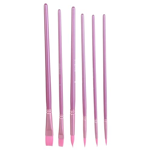 Jiqoe Professioneller Pinsel für Künstler, Anfänger, Öl, Acryl, Aquarell, Gesicht, Körper, Malerei, Nylonborsten, 6 Stück Jiqoe Professioneller Pinsel für Künstler, Anfänger, Öl, Acryl, Aquarell, Gesicht, Körper, Malerei, Nylonborsten, 6 Stück von Jiqoe
