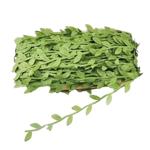 Jiqoe Realistisches grünes Blattband, Rolle, waschbar, Blattbesatz, dekorativer Charme zum Basteln und für Heimverzierungen Jiqoe Realistisches grünes Blattband, Rolle, waschbar, Blattbesatz, dekorativer Charme zum Basteln und für Heimverzierungen von Jiqoe