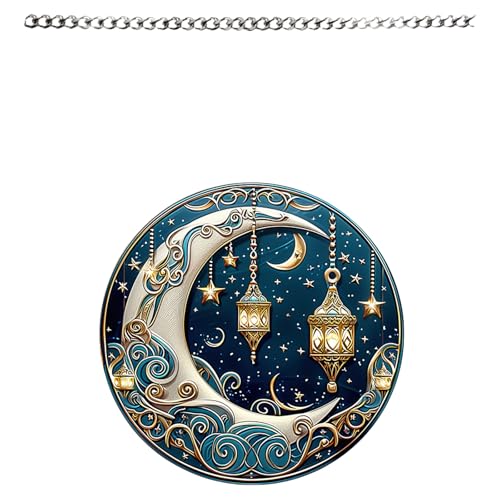 Jiqoe Retro-Acryl-Anhänger mit Metallkette für Tür, Wand, Fenster, Mond, Festival, Dekoration für drinnen und draußen Jiqoe Retro-Acryl-Anhänger mit Metallkette für Tür, Wand, Fenster, Mond, Festival, Dekoration für drinnen und draußen von Jiqoe