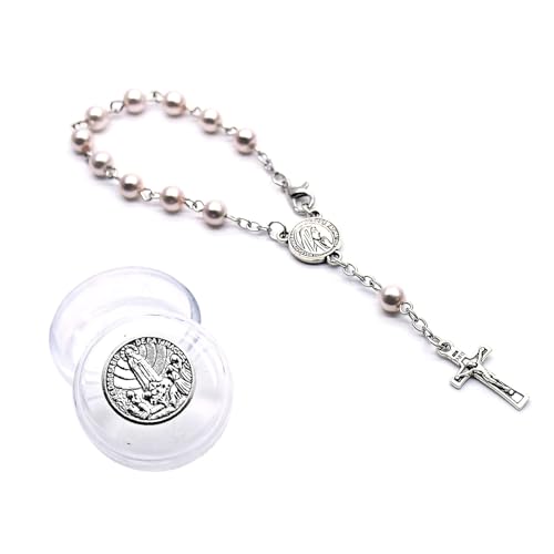 Jiqoe Rosenkranz-Anhänger mit Glasperlen, Legierung, Fingerkette, für Taufe, Urlaub, Hochzeit, Party, Schmuck Jiqoe Rosenkranz-Anhänger mit Glasperlen, Legierung, Fingerkette, für Taufe, Urlaub, Hochzeit, Party, Schmuck von Jiqoe