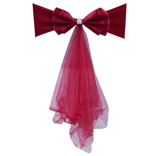 Jiqoe Satin-Stuhlband, Stuhlschärpen für Hochzeiten, Partys, Esszimmer, wiederverwendbar von Jiqoe