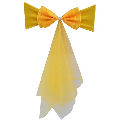 Jiqoe Satin-Stuhlband, Stuhlschärpen für Hochzeiten, Partys, Esszimmer, wiederverwendbar von Jiqoe
