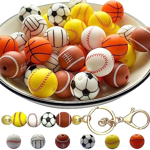 Jiqoe Sportartikel-Schlüsselanhänger, Baseball-Fußball-Anhänger, Schlüsselanhänger, Armband, Sportler, Partygeschenk Jiqoe Sportartikel-Schlüsselanhänger, Baseball-Fußball-Anhänger, Schlüsselanhänger, Armband, Sportler, Partygeschenk von Jiqoe