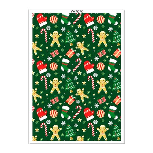 Jiqoe Transferpapier für Weihnachten, Transferpapier für Ohrringe, Schmuckherstellung, Ton, Transferpapierbögen Jiqoe Transferpapier für Weihnachten, Transferpapier für Ohrringe, Schmuckherstellung, Ton, Transferpapierbögen von Jiqoe