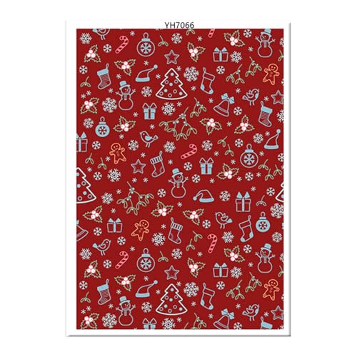 Jiqoe Transferpapier für Weihnachten, Transferpapier für Ohrringe, Schmuckherstellung, Ton, Transferpapierbögen Jiqoe Transferpapier für Weihnachten, Transferpapier für Ohrringe, Schmuckherstellung, Ton, Transferpapierbögen von Jiqoe