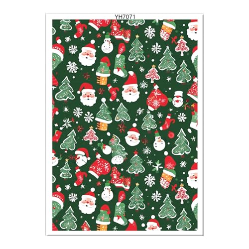 Jiqoe Transferpapier für Weihnachten, Transferpapier für Ohrringe, Schmuckherstellung, Ton, Transferpapierbögen Jiqoe Transferpapier für Weihnachten, Transferpapier für Ohrringe, Schmuckherstellung, Ton, Transferpapierbögen von Jiqoe