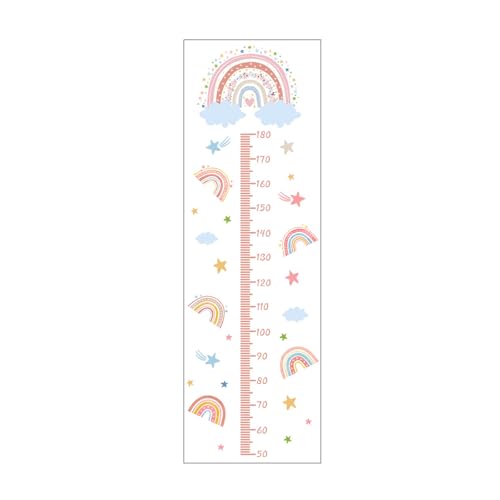 Jiqoe Wachstumstabelle mit Cartoon-Regenbogen-Thema, Wandaufkleber für Kinder, selbstklebendes Kindergrößenmessungslineal, Wandaufkleber-Set Jiqoe Wachstumstabelle mit Cartoon-Regenbogen-Thema, Wandaufkleber für Kinder, selbstklebendes Kindergrößenmessungslineal, Wandaufkleber-Set von Jiqoe