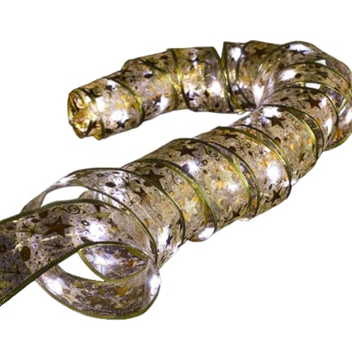 Jiqoe Weihnachtsbaum-Band-Lichterkette, dekorative LED-Lampe, batteriebetrieben, stilvolle Dekoration für Schlafzimmer und Gartenpartys Jiqoe Weihnachtsbaum-Band-Lichterkette, dekorative LED-Lampe, batteriebetrieben, stilvolle Dekoration für Schlafzimmer und Gartenpartys von Jiqoe