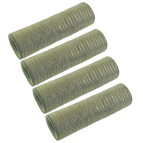 Jiqoe Weihnachtsbaumschmuck aus Netzstoff, tragbar, für Bastelarbeiten, Feiertagsdekorationen, mehrfarbig, 4 Rollen Jiqoe Weihnachtsbaumschmuck aus Netzstoff, tragbar, für Bastelarbeiten, Feiertagsdekorationen, mehrfarbig, 4 Rollen von Jiqoe