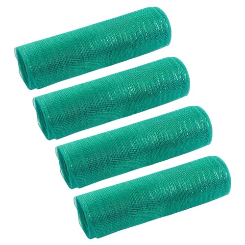 Jiqoe Weihnachtsbaumschmuck aus Netzstoff, tragbar, für Bastelarbeiten, Feiertagsdekorationen, mehrfarbig, 4 Rollen Jiqoe Weihnachtsbaumschmuck aus Netzstoff, tragbar, für Bastelarbeiten, Feiertagsdekorationen, mehrfarbig, 4 Rollen von Jiqoe