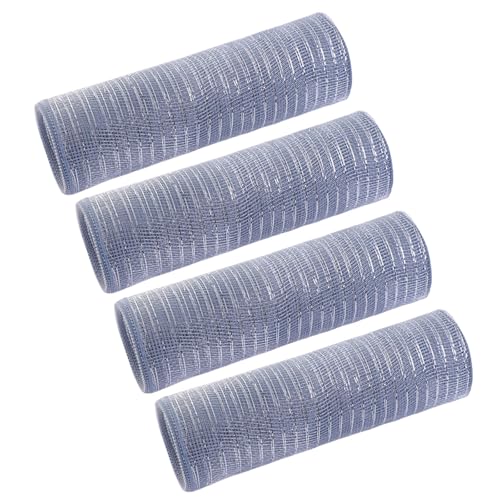 Jiqoe Weihnachtsbaumschmuck aus Netzstoff, tragbar, für Bastelarbeiten, Feiertagsdekorationen, mehrfarbig, 4 Rollen Jiqoe Weihnachtsbaumschmuck aus Netzstoff, tragbar, für Bastelarbeiten, Feiertagsdekorationen, mehrfarbig, 4 Rollen von Jiqoe