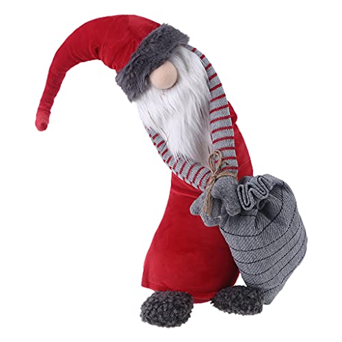 Jiqoe Weihnachtsmann mit Tasche für Ornamente, Plüsch, Cartoon, Zwerg, Weihnachten, Heimdekoration, Innen- und Außenbereich, festliche Partyzubehör Jiqoe Weihnachtsmann mit Tasche für Ornamente, Plüsch, Cartoon, Zwerg, Weihnachten, Heimdekoration, Innen- und Außenbereich, festliche Partyzubehör von Jiqoe