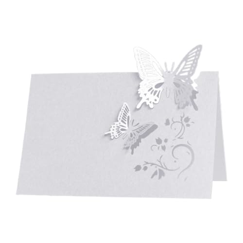 Name Tischkarte Gasthochzeit Tischdeko Hohl Schmetterling Cut Design Blanko Karte Tischkarte für Bankette Partys von Jiqoe